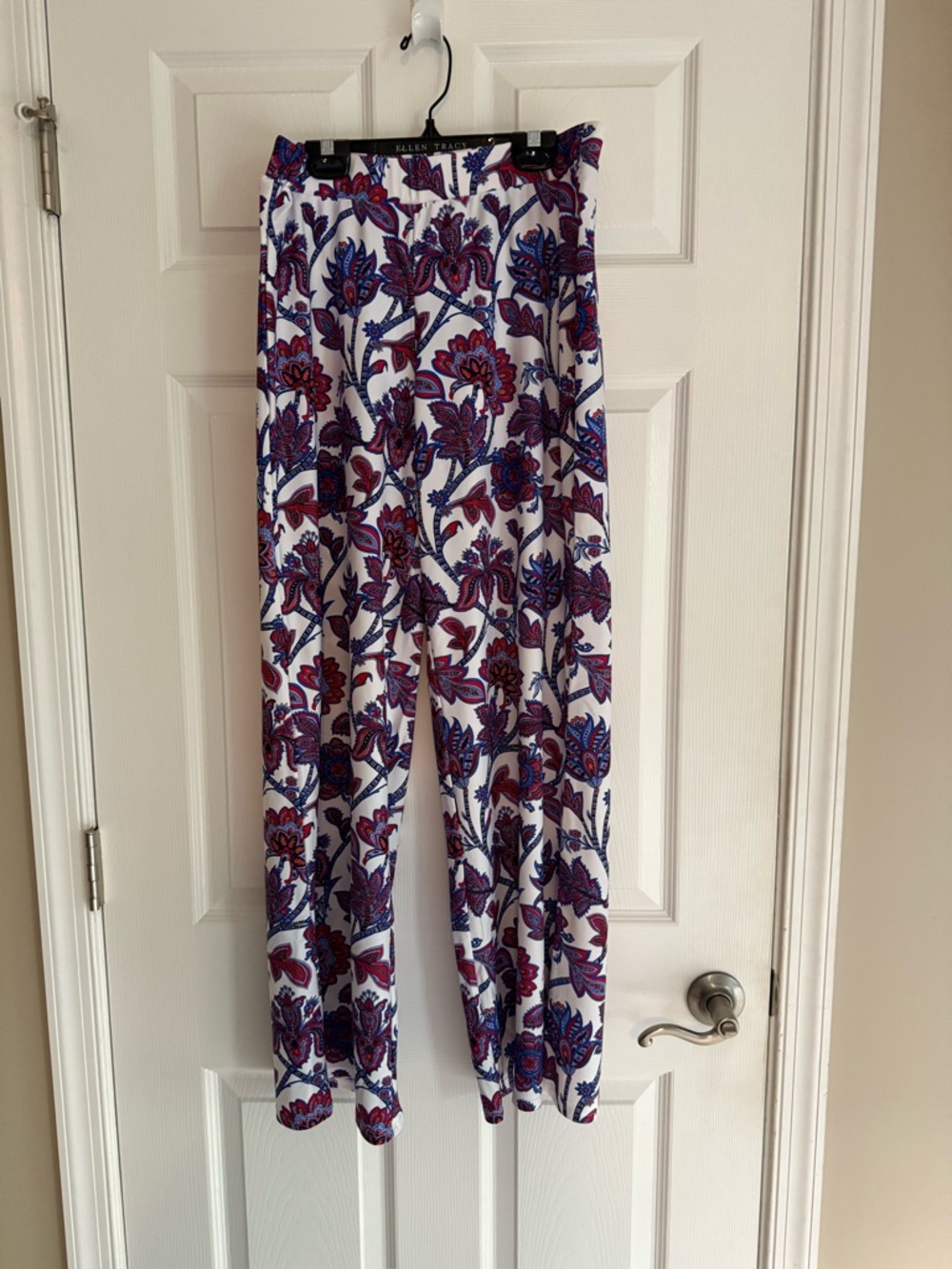 Jude Connally Wide-Leg Pants in Red, White, and Blue Print